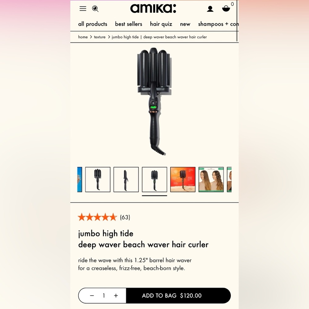Amika Jumbo High Tide Deep Hair Waver